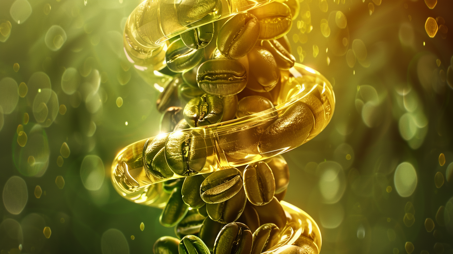 Kenatae's key ingredient, green coffee beans being fused with Manuka honey for potent anti-aging and hydrating skincare effects